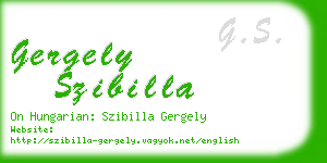 gergely szibilla business card
